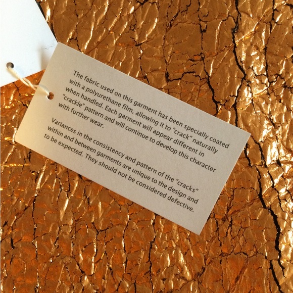 NWT 3.1 Phillip Lim Metallic Futuristic Sweatshirt Cropped Gold Sweater S $395 - Picture 12 of 16